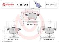 BREMBO P85062 Bremsbelagsatz, Scheibenbremse