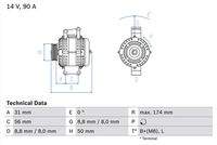 BOSCH 0986042530 Generator