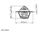 BorgWarner (Wahler) 41048888D Thermostat, Kühlmittel