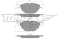 TOMEX Brakes TX1666 Bremsbelagsatz, Scheibenbremse