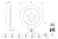 BOSCH 0986479G61 Bremsscheibe
