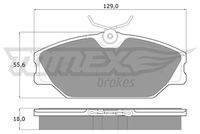 TOMEX Brakes TX10761 Bremsbelagsatz, Scheibenbremse