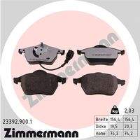 ZIMMERMANN 233929001 Bremsbelagsatz, Scheibenbremse