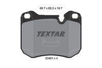 TEXTAR 2048102 Bremsbelagsatz, Scheibenbremse