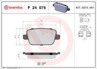 BREMBO P24075 Bremsbelagsatz, Scheibenbremse