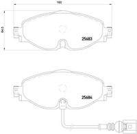 BREMBO P85126 Bremsbelagsatz, Scheibenbremse