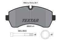 TEXTAR 2920006 Bremsbelagsatz, Scheibenbremse