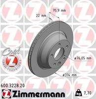 ZIMMERMANN 600322820 Bremsscheibe