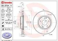 BREMBO 09D72411 Bremsscheibe