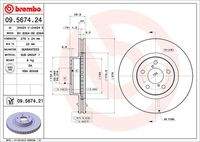 BREMBO 09567421 Bremsscheibe