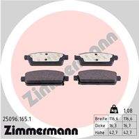 ZIMMERMANN 250961651 Bremsbelagsatz, Scheibenbremse