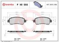 BREMBO P49055 Bremsbelagsatz, Scheibenbremse