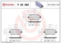 BREMBO P56086 Bremsbelagsatz, Scheibenbremse