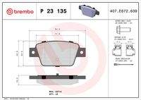 BREMBO P23135 Bremsbelagsatz, Scheibenbremse