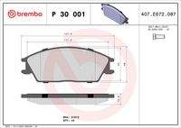 BREMBO P30001 Bremsbelagsatz, Scheibenbremse