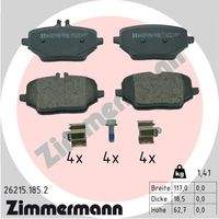 ZIMMERMANN 262151852 Bremsbelagsatz, Scheibenbremse