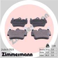 ZIMMERMANN 240491709 Bremsbelagsatz, Scheibenbremse