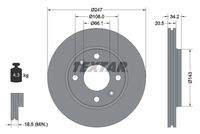 TEXTAR 92043103 Bremsscheibe