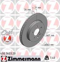 ZIMMERMANN 400360320 Bremsscheibe