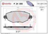 BREMBO P24060 Bremsbelagsatz, Scheibenbremse