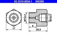 ATE 03351000541 Adapter, Bremsleitung