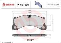 BREMBO P65026 Bremsbelagsatz, Scheibenbremse