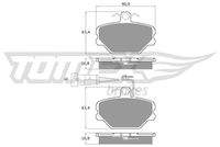 TOMEX Brakes TX1061 Bremsbelagsatz, Scheibenbremse