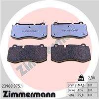 ZIMMERMANN 239609751 Bremsbelagsatz, Scheibenbremse