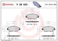 BREMBO P28023 Bremsbelagsatz, Scheibenbremse