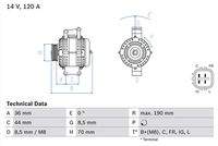 BOSCH 0986082050 Generator