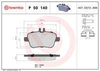 BREMBO P50140 Bremsbelagsatz, Scheibenbremse