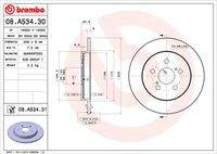 BREMBO 08A53431 Bremsscheibe