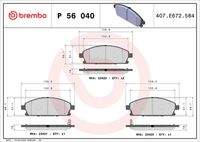 BREMBO P56040 Bremsbelagsatz, Scheibenbremse