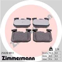 ZIMMERMANN 250281811 Bremsbelagsatz, Scheibenbremse