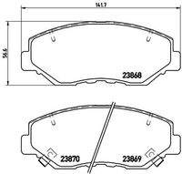 BREMBO P28035 Bremsbelagsatz, Scheibenbremse