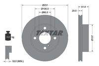 TEXTAR 92204100 Bremsscheibe
