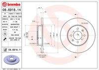 BREMBO 08691811 Bremsscheibe