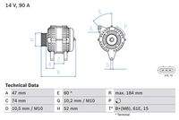 BOSCH 0986041190 Generator
