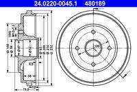 ATE 24022000451 Bremstrommel