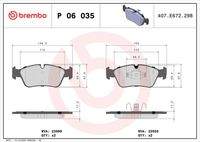 BREMBO P06035 Bremsbelagsatz, Scheibenbremse