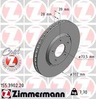 ZIMMERMANN 155390220 Bremsscheibe