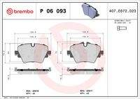 BREMBO P06093 Bremsbelagsatz, Scheibenbremse