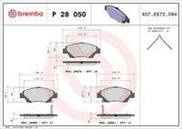 BREMBO P28050 Bremsbelagsatz, Scheibenbremse