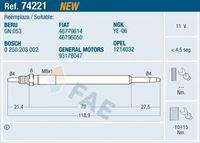 FAE 74221 Glühkerze