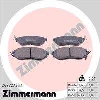 ZIMMERMANN 242221751 Bremsbelagsatz, Scheibenbremse