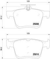 BREMBO P85125E Bremsbelagsatz, Scheibenbremse