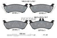 TEXTAR 2319002 Bremsbelagsatz, Scheibenbremse