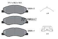 TEXTAR 2282601 Bremsbelagsatz, Scheibenbremse