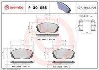 BREMBO P30056X Bremsbelagsatz, Scheibenbremse