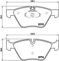 BREMBO P06057 Bremsbelagsatz, Scheibenbremse